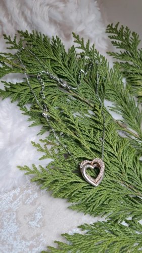 Collier Swarovski  double cœur réversible : cristaux