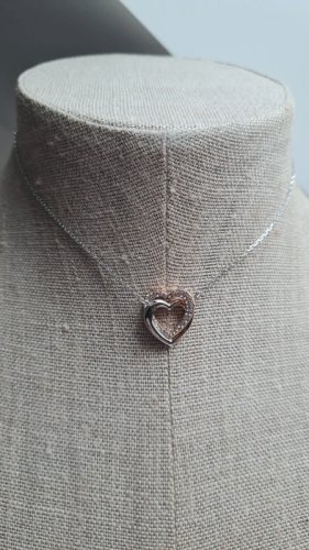 Collier Swarovski  double cœur réversible : cristaux