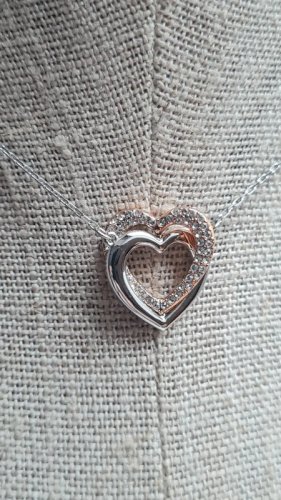 Collier Swarovski  double cœur réversible : cristaux