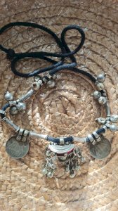 Collier Tribal indien avec pièces de monnaies