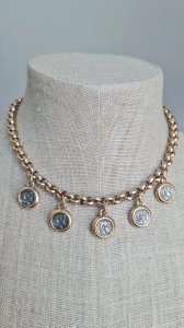 Collier vintage Agatha - Ras de cou à leffigie d Alexandre le grand