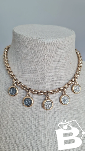 Collier vintage Agatha - Ras de cou à leffigie d Alexandre le grand