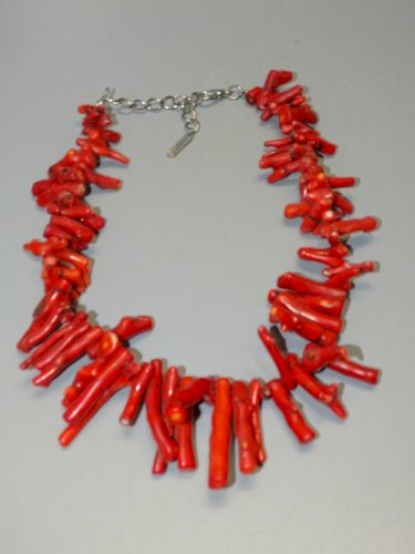 -COLLIER VINTAGE CORAIL ROUGE MARYLIN MODE BIJOU ANCIEN COLLECTION BIJOUX