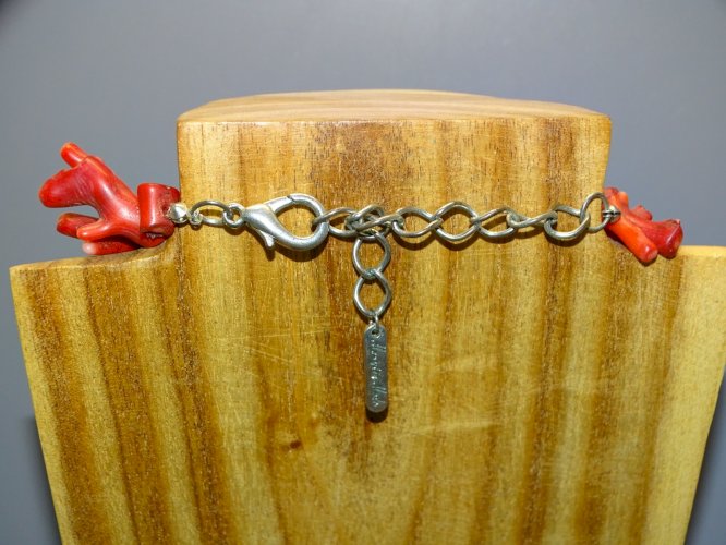 -COLLIER VINTAGE CORAIL ROUGE MARYLIN MODE BIJOU ANCIEN COLLECTION BIJOUX