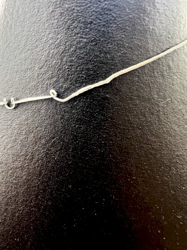 Collier vintage design argent massif créateur « Gusils» vers 1970 Chaine Corde