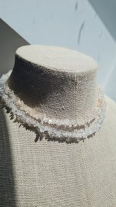 vintage rock crystal necklace - natural stones lithotherapy