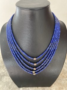 Collier Vintage Perle Argent Multi Rang Ethnique , Inspiration, Indien Cordon