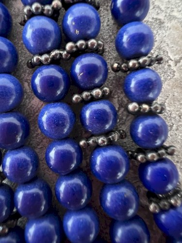 Collier Vintage Perle Argent Multi Rang Ethnique , Inspiration, Indien Cordon