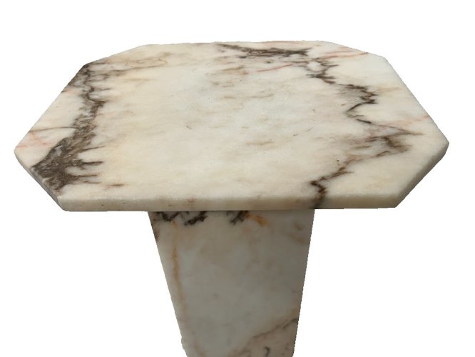 Colonne de présentation en marbre veiné XX siècle