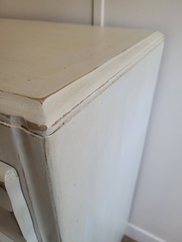 Commode Art Déco blanche patinée