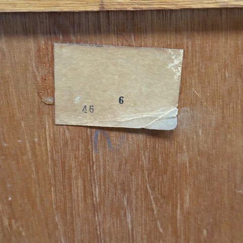 Commode Art Déco en acajou flammé comprenant 5 tiroirs L9007