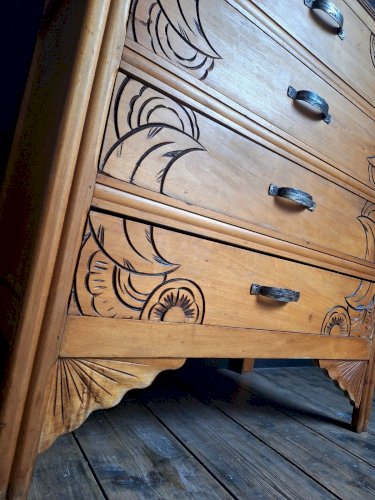 Commode art déco, meuble ancien vintage