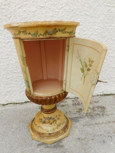 COMMODE CHEVET ITALIEN ROND A UNE PORTE
