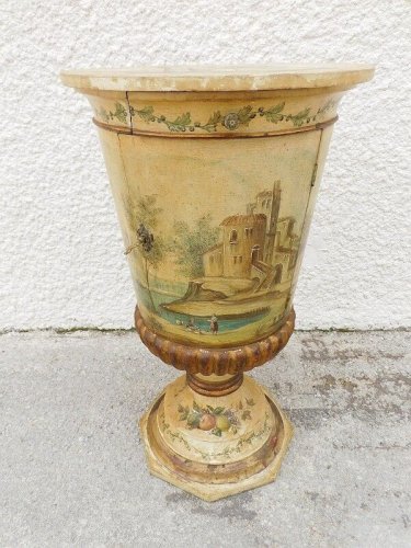 COMMODE CHEVET ITALIEN ROND A UNE PORTE