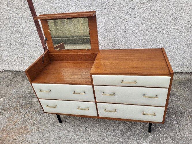 COMMODE COIFFEUSE VINTAGE ROGER LANDAULT