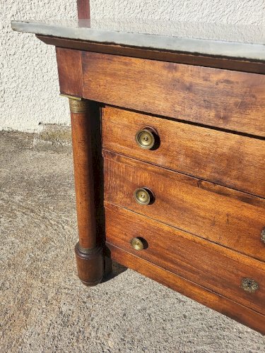 COMMODE EMPIRE 4 TIROIRS EN NOYER DU XIX ème SIECLE