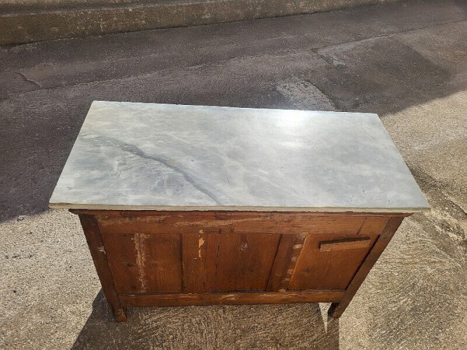 COMMODE EMPIRE 4 TIROIRS EN NOYER DU XIX ème SIECLE