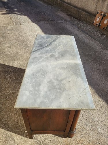 COMMODE EMPIRE 4 TIROIRS EN NOYER DU XIX ème SIECLE