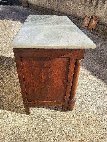 COMMODE EMPIRE 4 TIROIRS EN NOYER DU XIX ème SIECLE