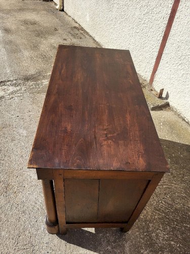 COMMODE EMPIRE 4 TIROIRS EN NOYER DU XIX ème SIECLE