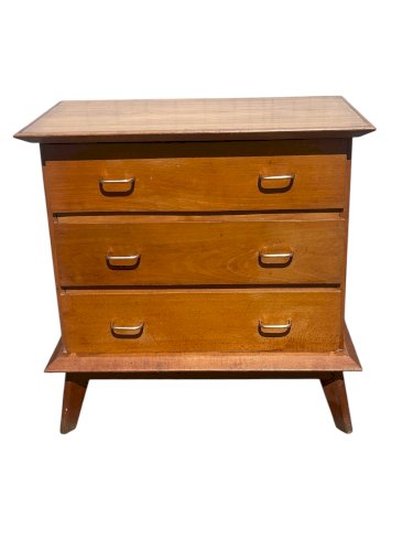 commode en chêne pieds compas 1950