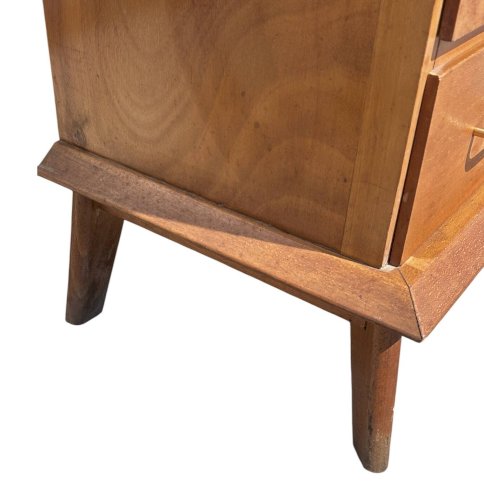 commode en chêne pieds compas 1950