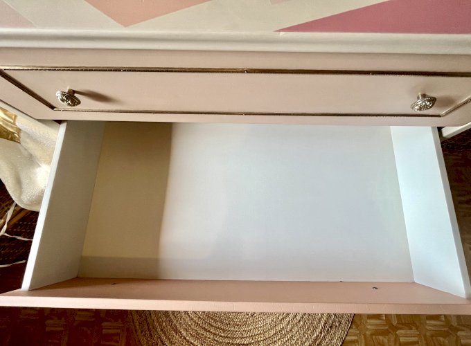 Commode graphique vintage 3 tiroirs