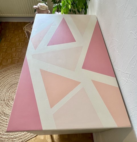 Commode graphique vintage 3 tiroirs