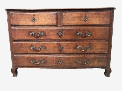 Commode Louis XV en chene massif du XVIII siècle