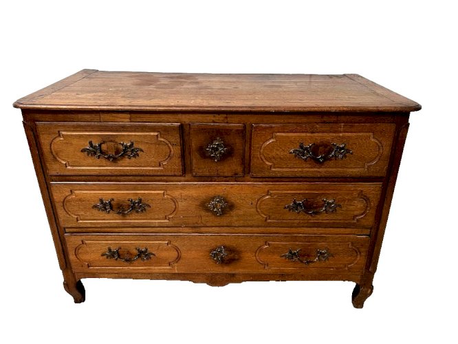 Commode Louis XV en chene massif du XVIII siècle