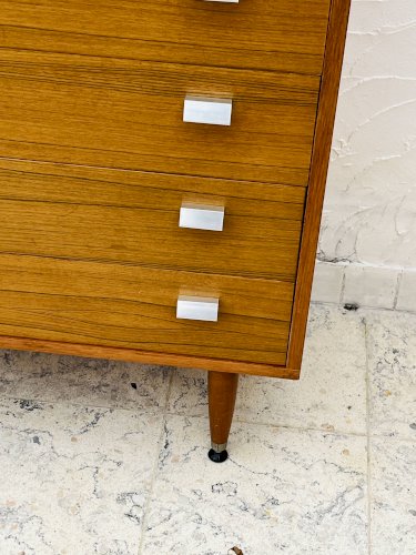 Commode vintage en teck 4 tiroirs années 60 style G-Plan