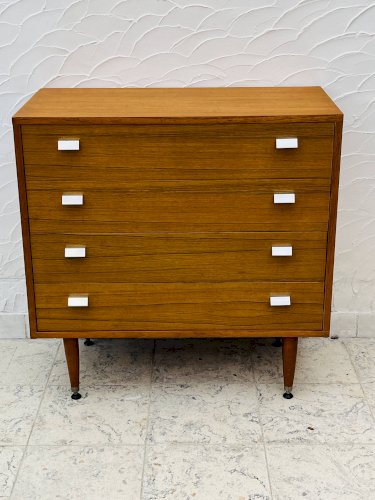 Commode vintage en teck 4 tiroirs années 60 style G-Plan