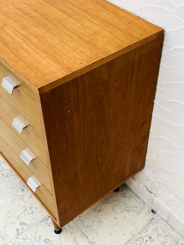 Commode vintage en teck 4 tiroirs années 60 style G-Plan