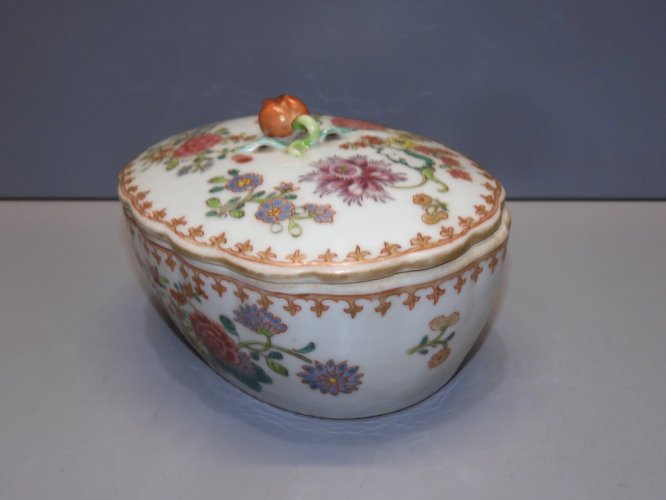 -COMPAGNIE des INDES XVIII/XIXe Boite à BIJOUX BONBONNIERE COLLECTION VITRINE