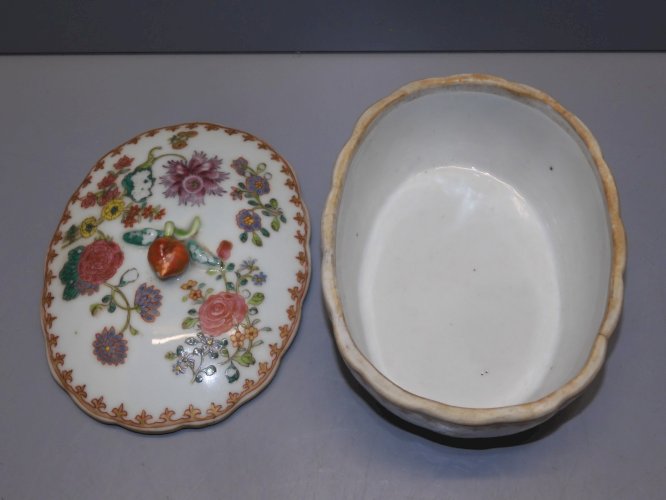 -COMPAGNIE des INDES XVIII/XIXe Boite à BIJOUX BONBONNIERE COLLECTION VITRINE