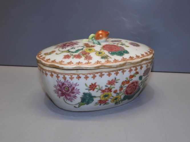 -COMPAGNIE des INDES XVIII/XIXe Boite à BIJOUX BONBONNIERE COLLECTION VITRINE