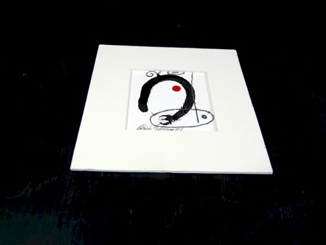 Composition mixte acrylique abstraite signée Patrick Duperron 2003