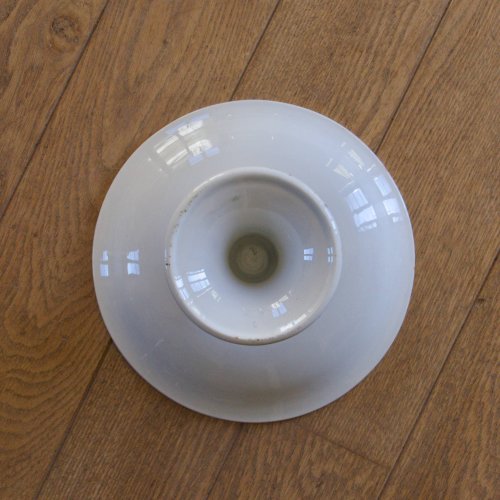 Compotier ancien terre de fer rose fleurs