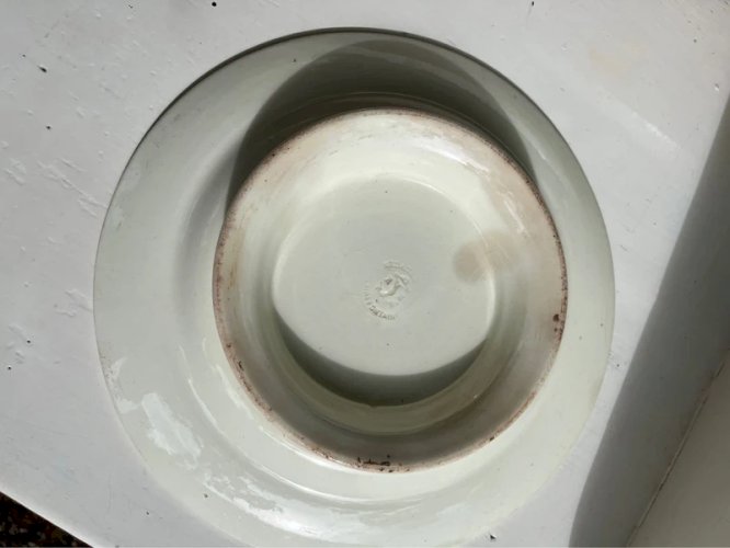 Compotier bas Clairefontaine en terre de fer XIXe