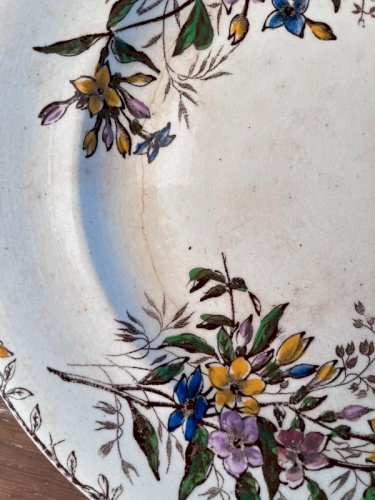 Compotier bas en terre de fer modèle Jasmin