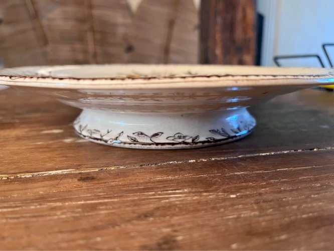 Compotier bas en terre de fer modèle Jasmin