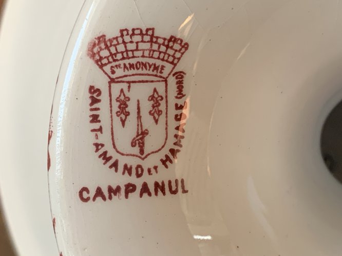 Compotier terre de fer St Amand Hamage Nord Campanul