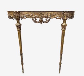 Louis XVI-style console in chiselled bronze, 20th century.