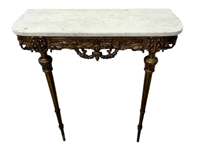 Console de style Louis XVI en bronze ciselé XX siècle