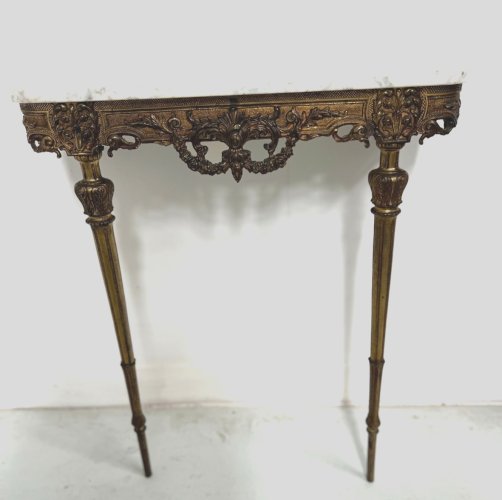 Console de style Louis XVI en bronze doré XX siècle