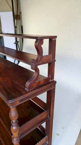 Console / Etagère dapplique en acajou