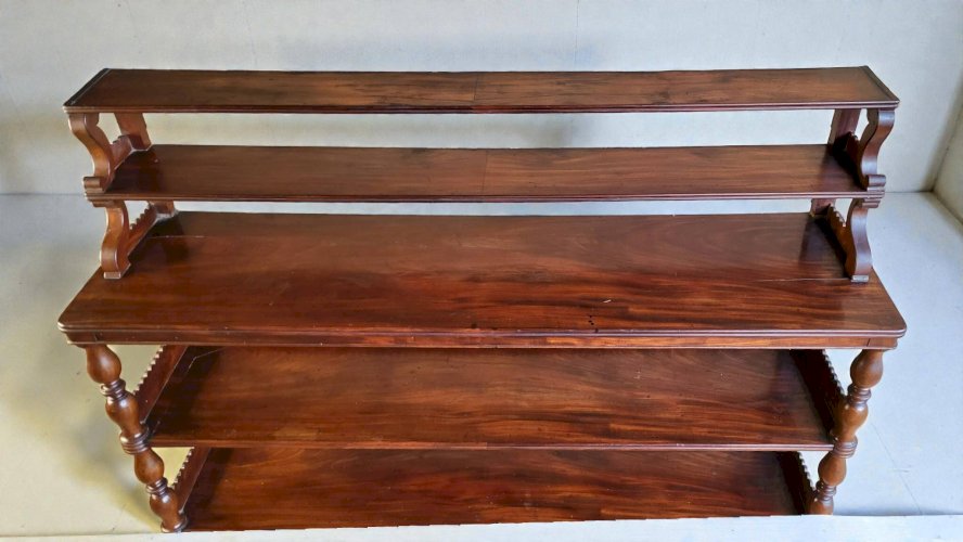 Console / Etagère dapplique en acajou