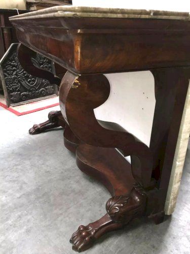 Console Louis Philipe en acajou /Console pied griffe / Desserte/ Miroir / Table