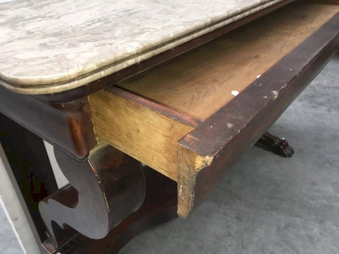 Console Louis Philipe en acajou /Console pied griffe / Desserte/ Miroir / Table