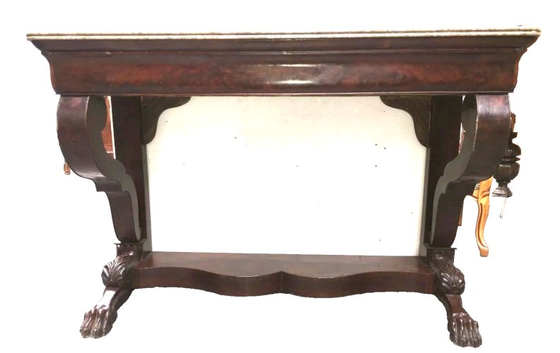 Console Louis Philipe en acajou /Console pied griffe / Desserte/ Miroir / Table